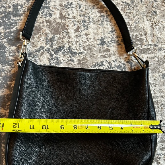 Kate Spade women’s 100% pebble leather top handle  shoulder handbag zip  black - Picture 6 of 8